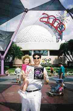 Dr. Lorne Levy and daughter Bayley at Epcot Centre enjoying the Millennium celebrations at Disneyworld.