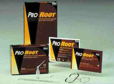 FIGURE 3 ProRoot MTA is available as a complete kit including, MTA cement powder, individual unit doses of sterile water, mixing sticks, Endo gun (carrier for delivery to site) and instruction video.