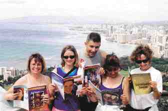 Diamond Head, Oahu served as the backdrop for Dr. Ed MacMurdo and his staff (l to r): Tara Villeforte, Christine Rybak, Shirley Carlson and Lisa Simmons.