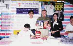 Gustel Fisher of Trihawk displays his Oral Health in Ho Chi Minh City, Vietnam.