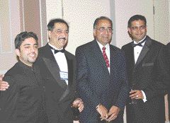 Dr. Vageesh Sabharwal (Treasurer, SADA) Mr. Elesh Ruparel (President, SADA), Honourable Harinder Takhar, MPP, Dr. Neil Gajjar, (Vice President, SADA).