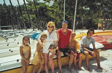Dr. Larisa Chiriac and her husband Claude Lafreniere of Terrebonne, Quebec along with children Diana, Maxim, Frederik and Alexandre spend quality time in Holquin, Cuba.