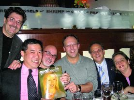 Drs. George Freedman, Ed Lowe, Bob Margeas, Gary Radz, Elliot Mechanic and Fay Goldstep enjoy a night on the town.