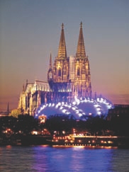 Nighttime in Cologne, Germany