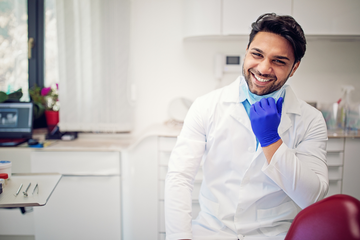 Portrait of dentist in his dentist office alternate text for this image
