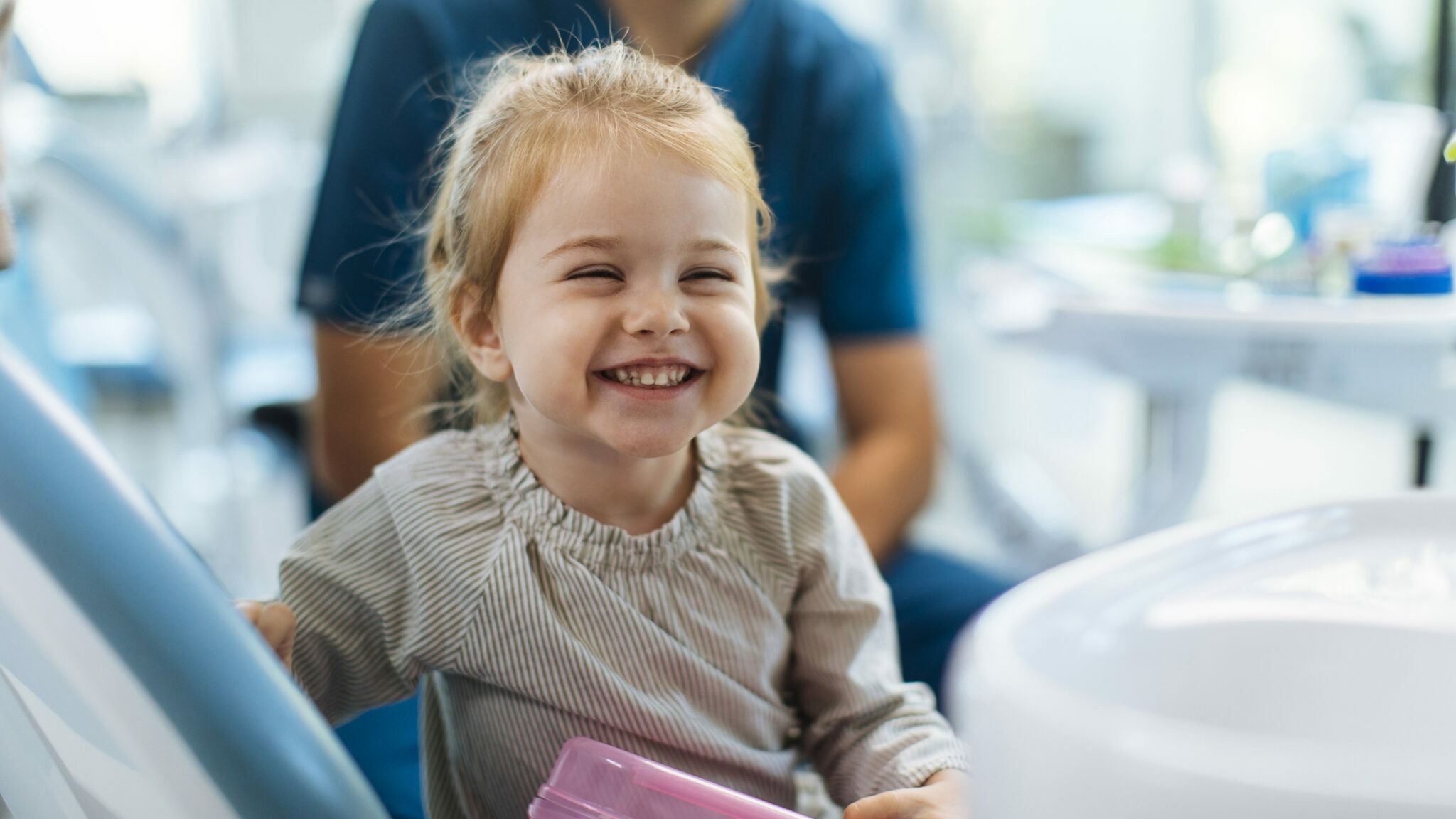 Loving her dentist so much alternate text for this image