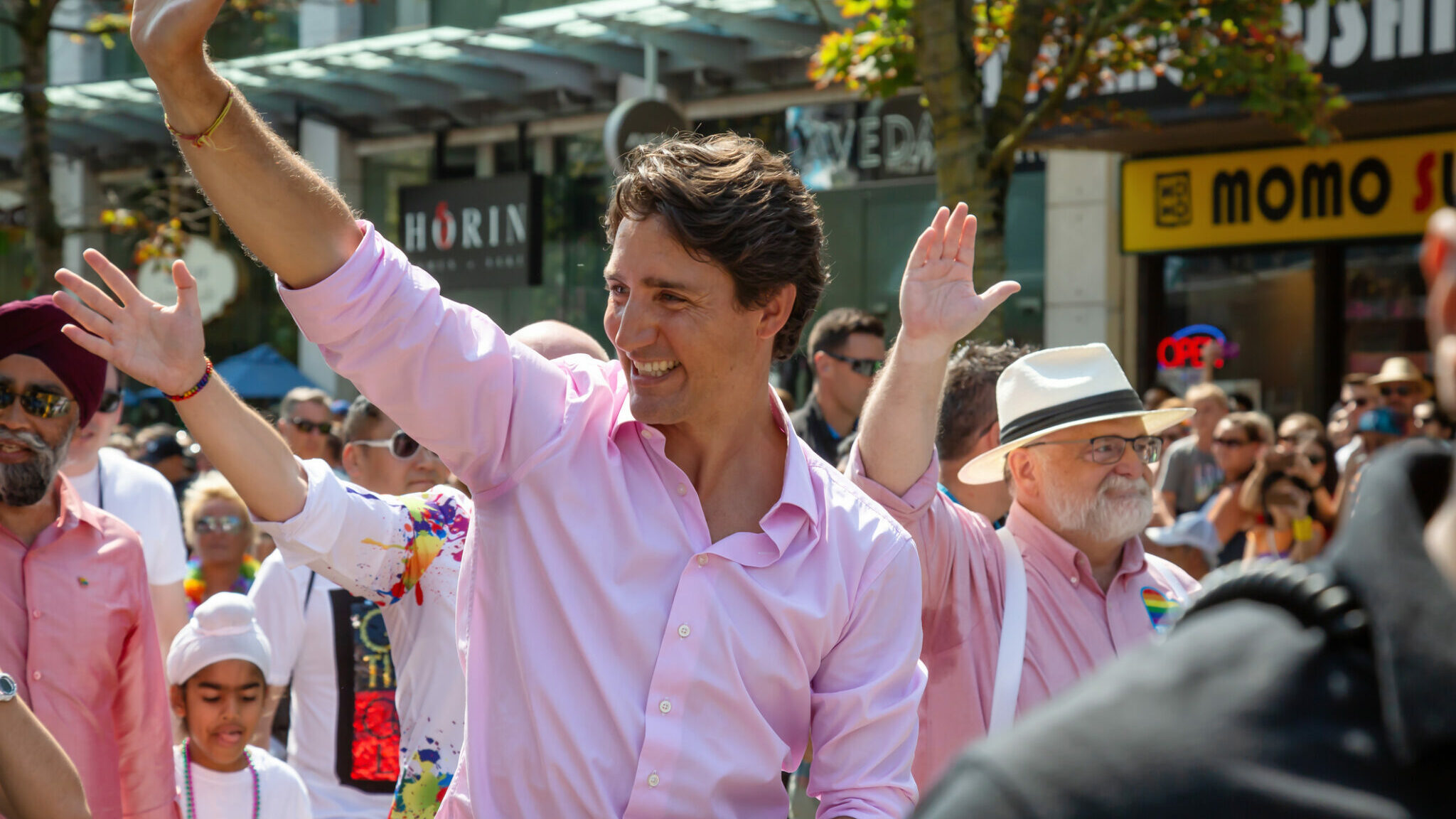 Canadian Prime Minister Justin Trudeau at Gay Parade alternate text for this image
