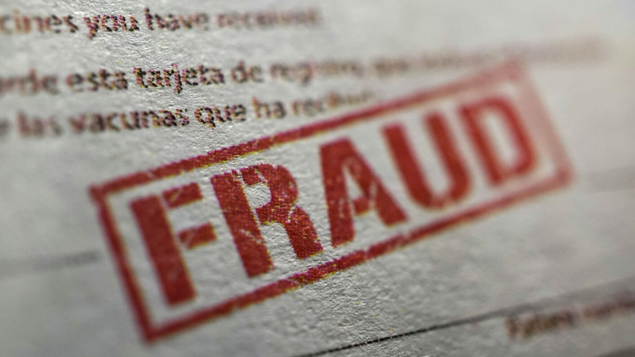 Covid vaccination card fraud alternate text for this image