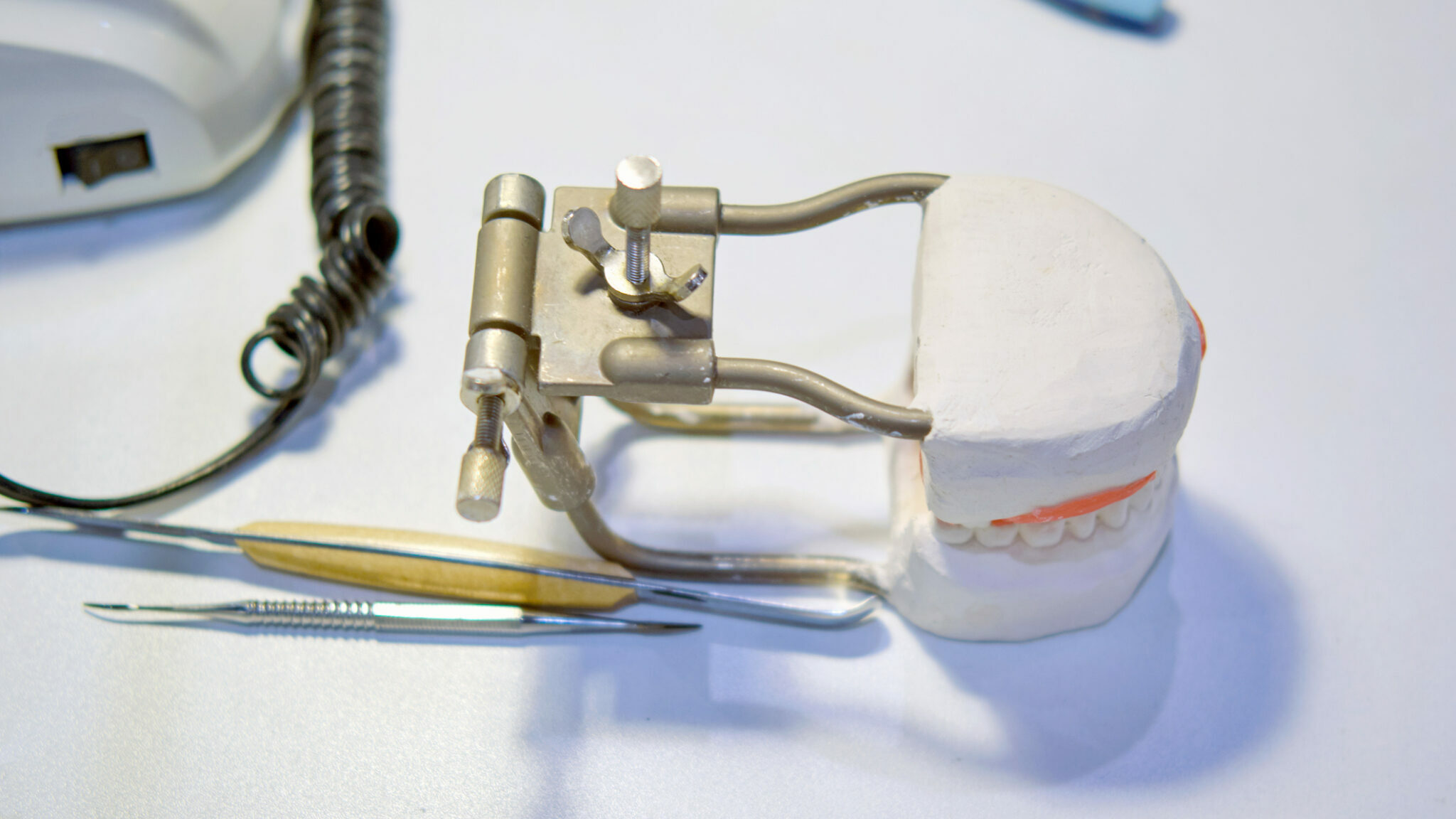 Tools for making false teeth by a prosthetist – dantist alternate text for this image