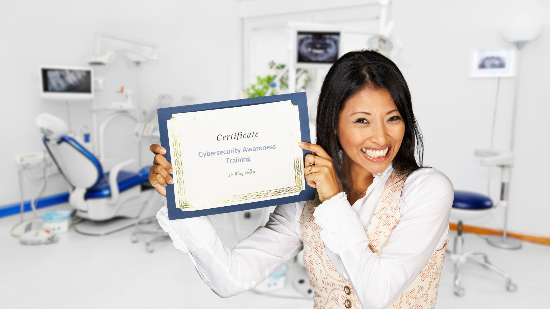 OGH ATE Hero – Female Dentist certificate – 16×9 alternate text for this image