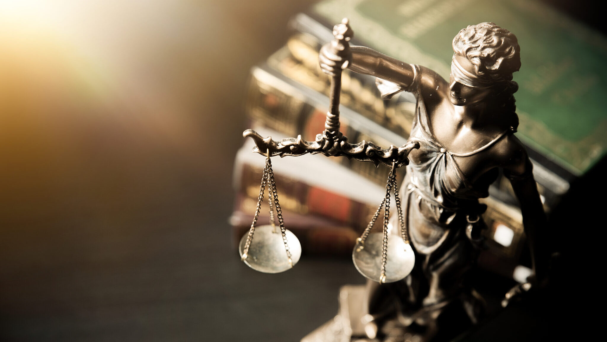 Lady justice. Statue of Justice in library alternate text for this image