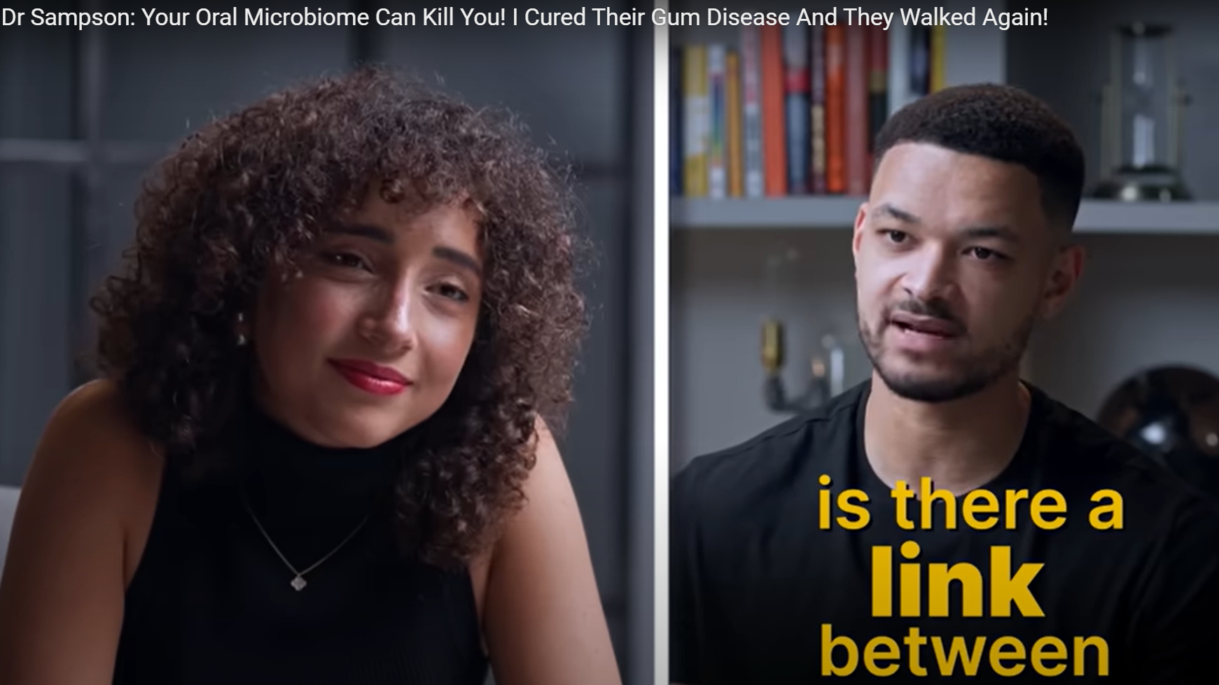 British entrepreneur Steven Bartlett (right), host of the popular podcast The Diary of a CEO, with over eight million subscribers, interviews Dr. Victoria Sampson, a functional dentist, on Nov. 11. Dr. Sampson is reportedly the first dentist to link gum disease to worse COVID-19 complications. (Photo: screengrab from the episode)