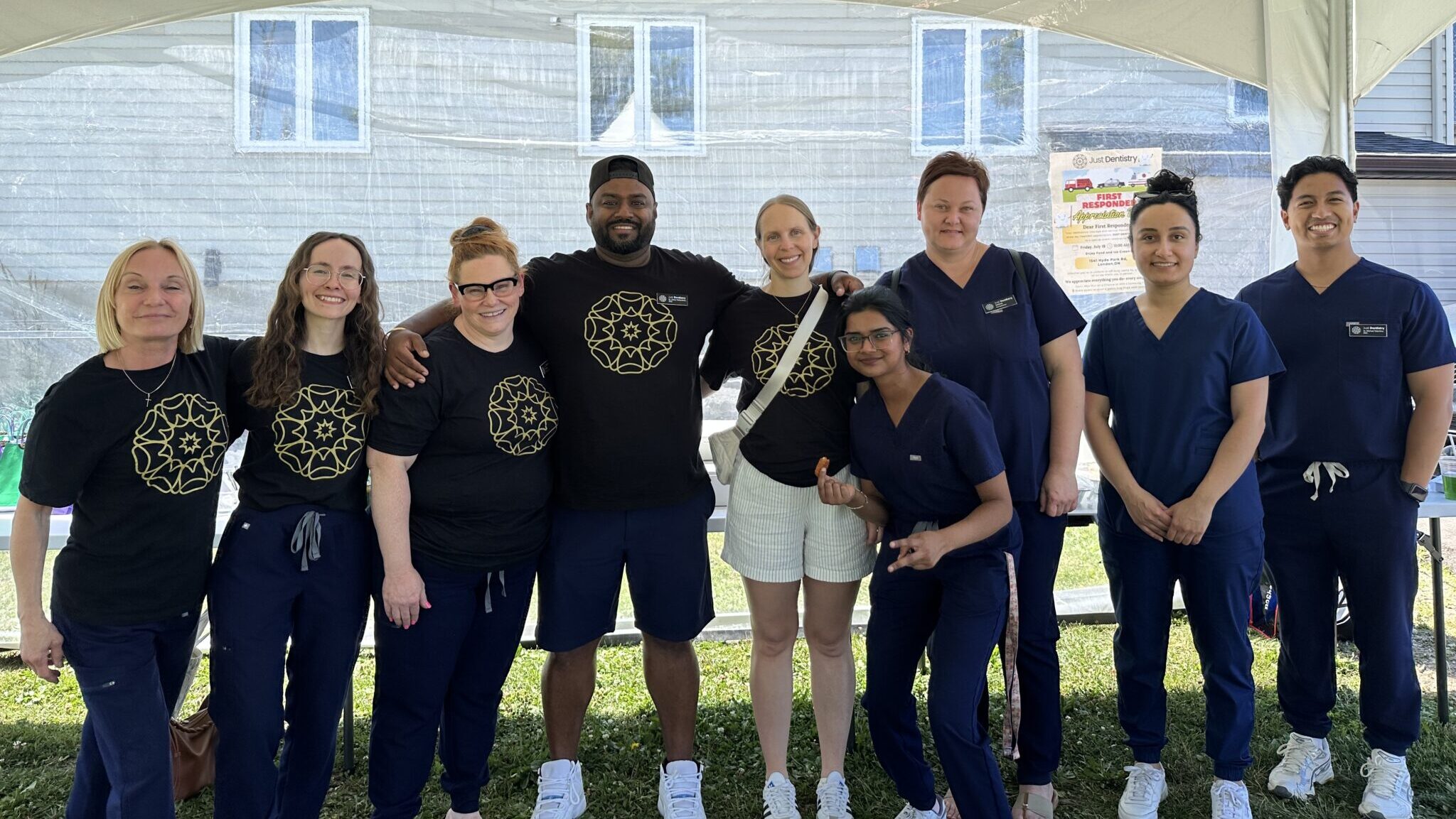 Group photo at event